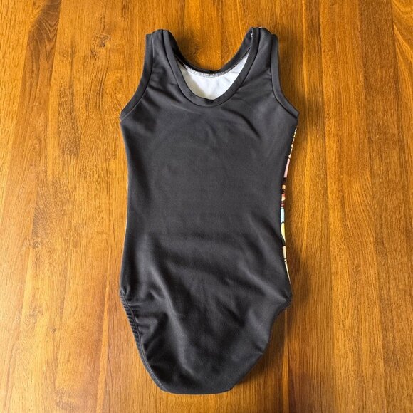 GYMGEAR Yummy Animals Leotard Girls CS 6X-7 Purple Sloth Cupcakes Gymnastics Leo - Picture 2 of 4